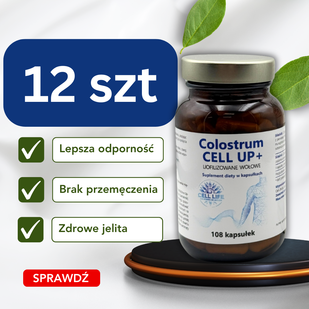 Pakiet Gold - 12 sztuk Cell Up Colostrum+